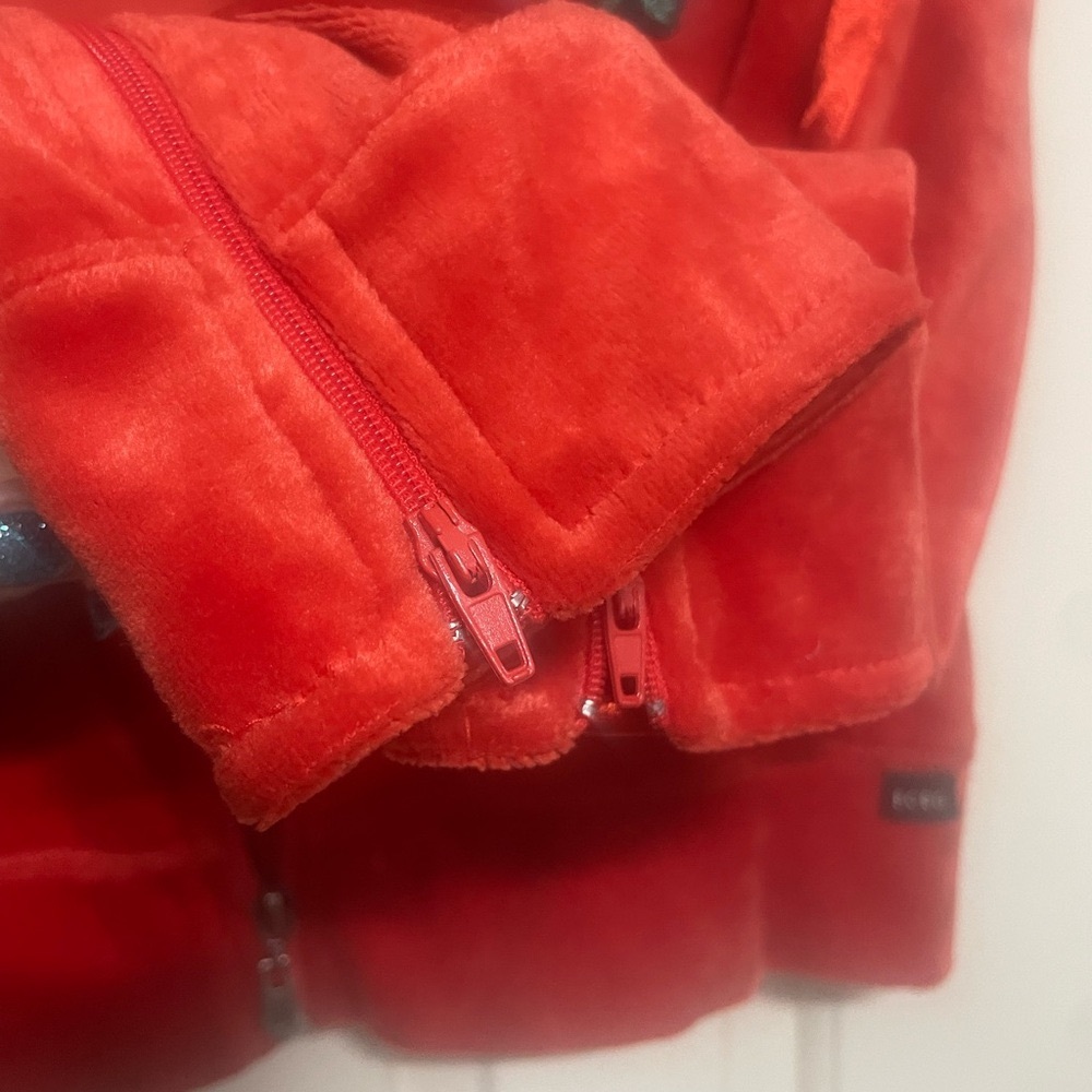 BCBGMaxAzria Velvet Zip Up Jacket with Floral and Tiger Embroidery Patches - Picture 7 of 12